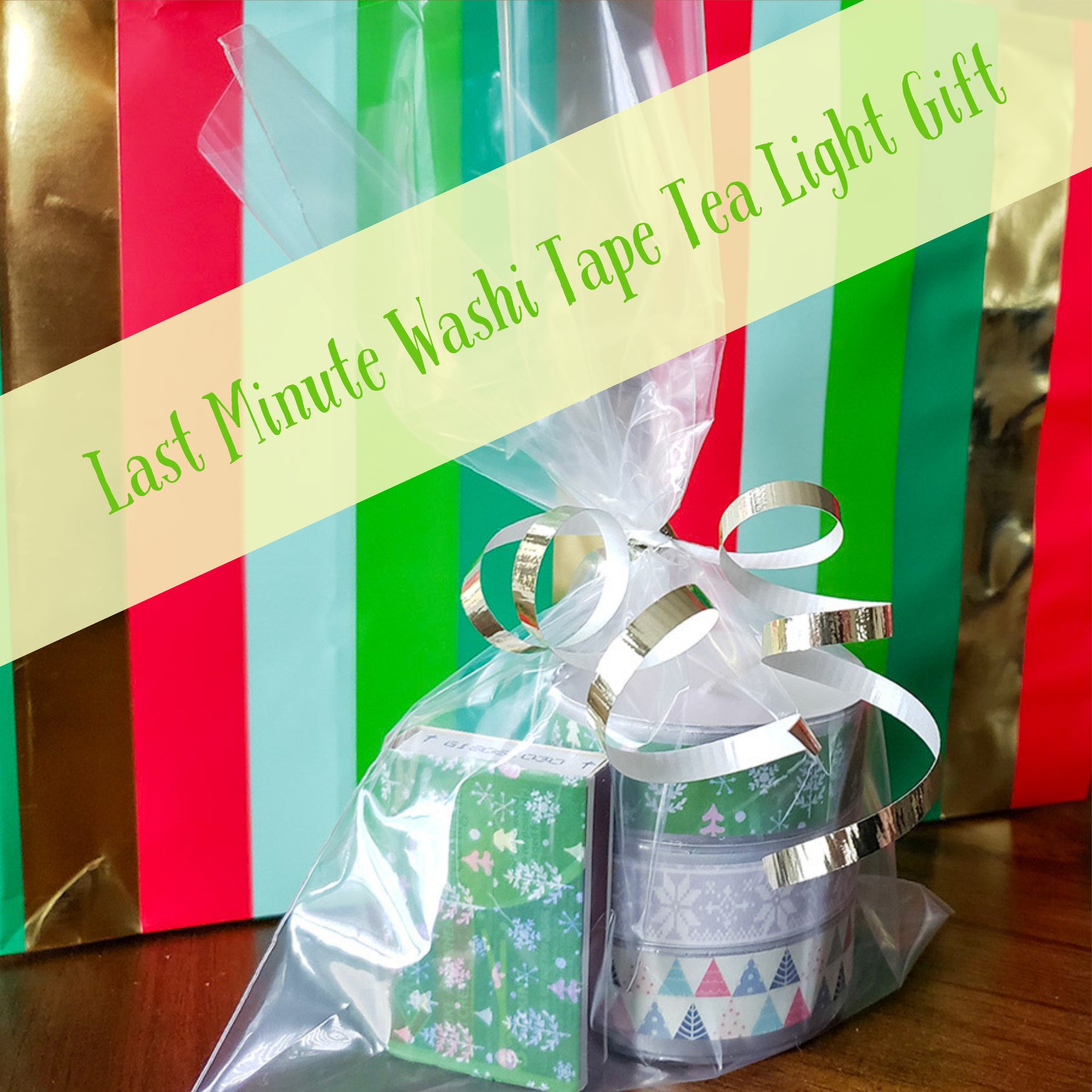 Washi Tape Tea Light Last Minute Gift DIY