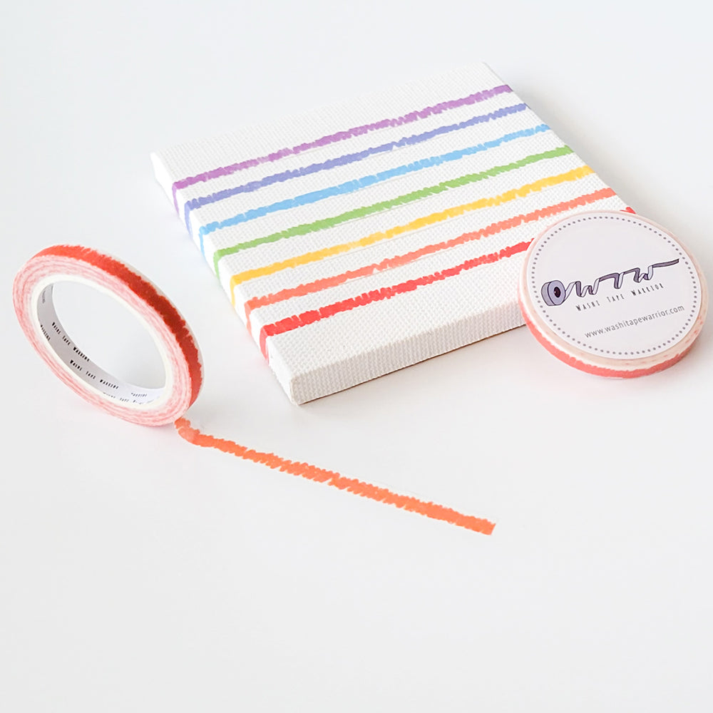 Rainbow Scribbles - Orange