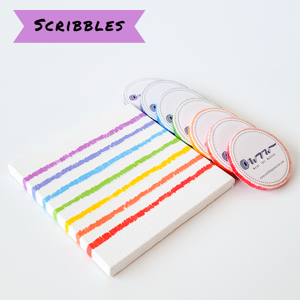 Rainbow Scribbles - 7 Roll Tape Set