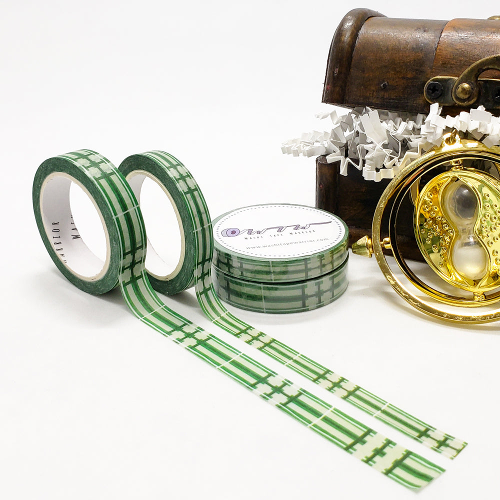 wizarding world washi tape, harry potter, house pride, green and silver, slytherin